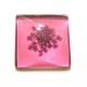 DISPONIBIL 2 BUCATI - CSFU25*25mm-46 - Cabochon sticla flori uscate 25*25mm