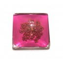 DISPONIBIL 1 BUCATA - CSFU25*25mm-56 - Cabochon sticla flori uscate 25*25mm