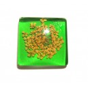 DISPONIBIL 1 BUCATA - CSFU25*25mm-84 - Cabochon sticla flori uscate 25*25mm