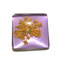 DISPONIBIL 1 BUCATA - CSFU25*25mm-87 - Cabochon sticla flori uscate 25*25mm