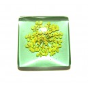 DISPONIBIL 1 BUCATA - CSFU25*25mm-94 - Cabochon sticla flori uscate 25*25mm