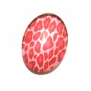 DISPONIBIL 2 BUCATI - CSP25*18mm-A--02 - Cabochon sticla animal print 25*18mm