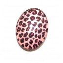DISPONIBIL 2 BUCATI - CSP25*18mm-A--03 - Cabochon sticla animal print 25*18mm