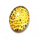 DISPONIBIL 1 BUCATA - CSP25*18mm-A-38 - Cabochon sticla animal print 25*18mm