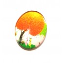 DISPONIBIL 2 BUCATI - CSP25*18mm-A-48 - Cabochon sticla print copac 25*18mm