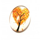 DISPONIBIL 2 BUCATI - CSP25*18mm-A-57 - Cabochon sticla print copac 25*18mm