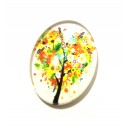 DISPONIBIL 2 BUCATI - CSP25*18mm-A-58 - Cabochon sticla print copac 25*18mm