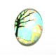 DISPONIBIL 6 BUCATI - CSP25*18mm-A-63 - Cabochon sticla print copac 25*18mm