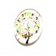 DISPONIBIL 2 BUCATI - CSP25*18mm-A-72 - Cabochon sticla print copac 25*18mm