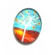 DISPONIBIL 1 BUCATA - CSP25*18mm-A-76 - Cabochon sticla print copac 25*18mm