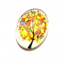 DISPONIBIL 2 BUCATI - CSP25*18mm-A-79 - Cabochon sticla print copac 25*18mm