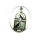 DISPONIBIL 1 BUCATA - CSP25*18mm-A-81 - Cabochon sticla print colivie cu pasare 25*18mm
