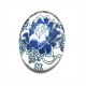 DISPONIBIL 1 BUCATA - CSP25*18mm-A-132 - Cabochon sticla print model floral 25*18mm