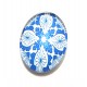 DISPONIBIL 3 BUCATI - CSP25*18mm-A-141 - Cabochon sticla print model floral 25*18mm