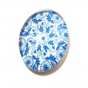 DISPONIBIL 2 BUCATI - CSP25*18mm-A-145 - Cabochon sticla print model floral 25*18mm