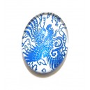 DISPONIBIL 3 BUCATI - CSP25*18mm-A-150 - Cabochon sticla print 25*18mm