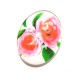 DISPONIBIL 5 BUCATI - CSP25*18mm-A-167 - Cabochon sticla print flori 25*18mm