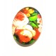 DISPONIBIL 3 BUCATI - CSP25*18mm-A-174 - Cabochon sticla print flori 25*18mm