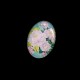 DISPONIBIL 4 BUCATI - CSP25*18mm-A-187 - Cabochon sticla print flori 25*18mm