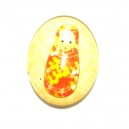 DISPONIBIL 1 BUCATA - CSP25*18mm-A-193 - Cabochon sticla print Matrioska 25*18mm
