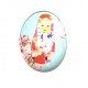 DISPONIBIL 1 BUCATA - CSP25*18mm-A-197 - Cabochon sticla print Matrioska 25*18mm