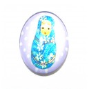 DISPONIBIL 2 BUCATI - CSP25*18mm-A-205 - Cabochon sticla print Matrioska 25*18mm