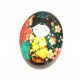 DISPONIBIL 2 BUCATI - CSP25*18mm-A-223 - Cabochon sticla print gheisa 25*18mm