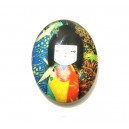 DISPONIBIL 2 BUCATI - CSP25*18mm-A-225 - Cabochon sticla print gheisa 25*18mm