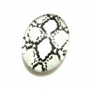 DISPONIBIL 2 BUCATI - CSP25*18mm-A-227 - Cabochon sticla print gheisa 25*18mm