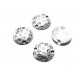 MX149 - Conector rotund cu flori argintiu antic 10mm