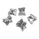 MX221 - Distantier fluture argintiu antic 11*9mm