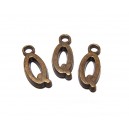 DISPONIBIL 3 BUCATI - MX376 - Charm litera Q cupru 18*7mm