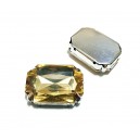 E-DM03-25 - (10 buc.) Distantier montee dreptunghi galben sampanie 25*18mm