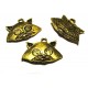 DISPONIBIL 3 BUCATI - CP54A - Charm cap pisica auriu antic 23*18mm