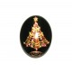 DISPONIBIL 3 BUCATI - CSP25*18mm-A-232 - Cabochon sticla print Craciun 25*18mm