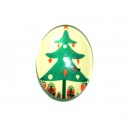 DISPONIBIL 4 BUCATI - CSP25*18mm-A-251 - Cabochon sticla print Craciun 25*18mm