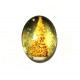 DISPONIBIL 1 BUCATA - CSP25*18mm-A-263 - Cabochon sticla print Craciun 25*18mm