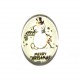 DISPONIBIL 2 BUCATI - CSP25*18mm-A-272 - Cabochon sticla print Craciun 25*18mm