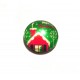 DISPONIBIL 6 BUCATI - CSP14mm-A-496 - Cabochon sticla print Craciun 14mm