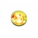 DISPONIBIL 3 BUCATI - CSP14mm-A-505 - Cabochon sticla print Craciun 14mm