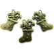 CP310 - (20 buc.) Charm cizmulita cu cadouri bronz antic 29*18mm