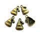 CP309 - (20 buc.) Charm caciulita Mos Craciun bronz antic 16*10mm