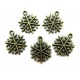 CP303 - (20 buc.) Charm fulg de zapada bronz antic 19*17mm