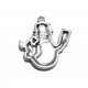 E-CP298 - (10 buc.) Charm om de zapada argintiu antic 29*26mm