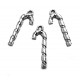 E-CP293 - (30 buc.) Charm bastonas argintiu antic 27*9mm