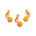Charm nota muzicala acril portocalie 27*12mm