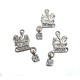 E-CP177 - (20 buc.) Charm saniuta Mos Craciun argintiu antic 30*15mm