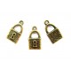 CP218 - (20 buc.) Charm lacat bronz antic 20*10mm