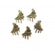 DISPONIBIL 2 SETURI - CP222 - (30 buc.) Charm pian bronz antic 19*15mm