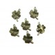 DISPONIBIL 1 SET CU 41 BUCATI - CP224 - Charm trifoi bronz antic 18*13mm 